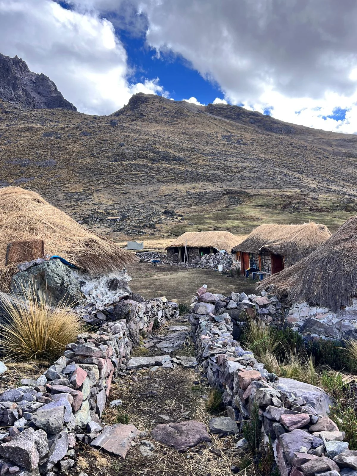Cabañas y sendero dentro de Apu Ausangate Lodge